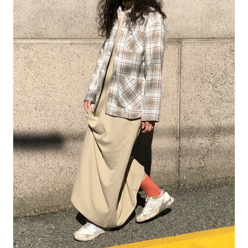 Minimum Plaid Coat with front pockets. NWOT.